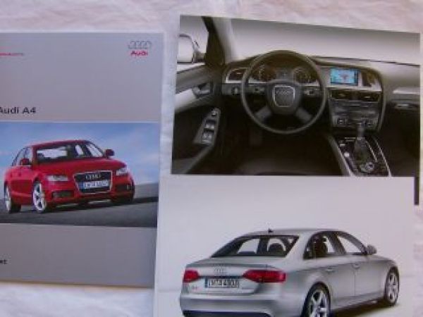 Audi A4 B8 Pressemappe August 2007+Fotos +CD