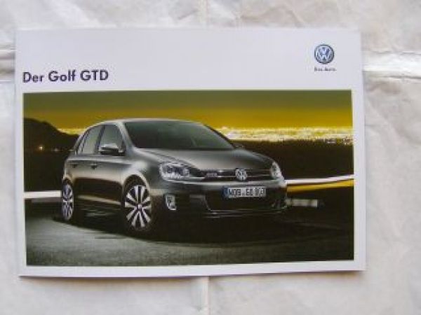 VW Golf VI GTD Mai 2012 Prospekt NEU