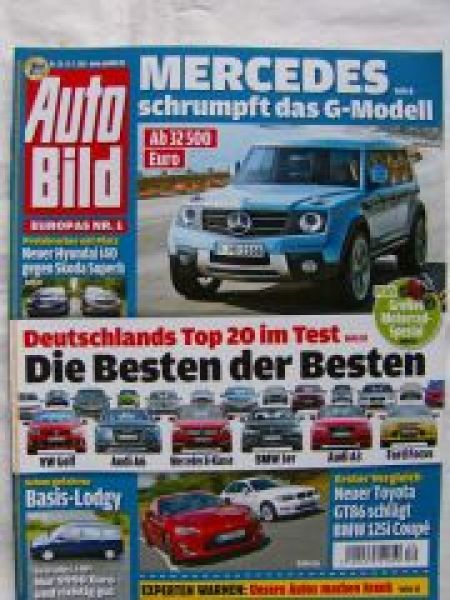 Auto Bild 30/2012 Toyota GT86 vs. BMW 125i Coupè E82