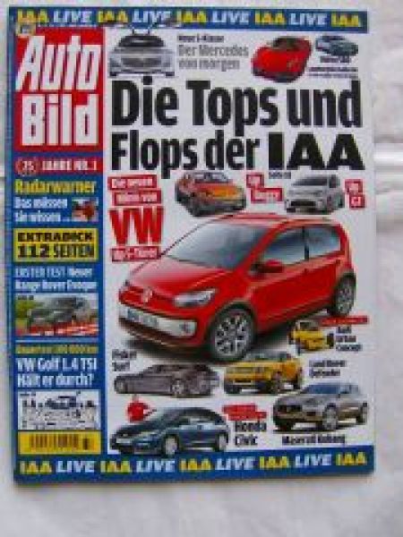 Auto Bild 37/2011 Range Rover Evoque,Golf 1.4TSi Dauertest