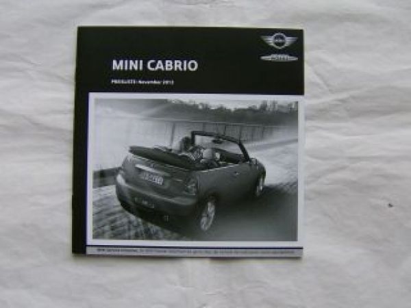Mini Cabrio R57 November 2012 NEU