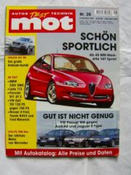 mot 26/2001 Volvo XC90,147,Passat W8 vs. A6 vs. S-Type