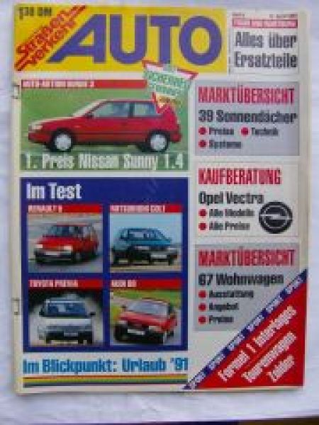 Auto Straßenverkehr 8/1991 Renault 5, Mitsubishi Colt,