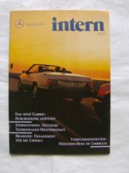 Mercedes Benz intern 4/1992 C124 Cabriolet,600SL R129