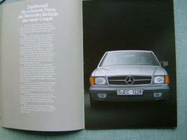 Mercedes Benz C126 380SEC 500SEC Prospekt 1981 Rarität