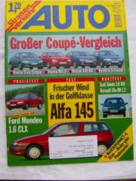 Auto Straßenverkehr 17/1994 Ford Mondeo 1.6CLX,