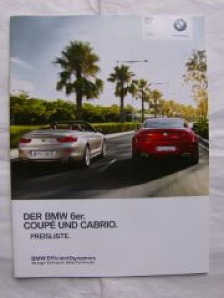 BMW 6er Coupè +Cabrio F12 F13 Juli 2012 NEU
