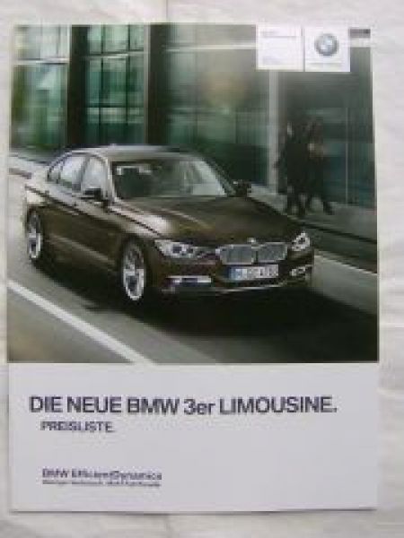 BMW 320i,328i,335i,316d,318d,320d F30 März 2012