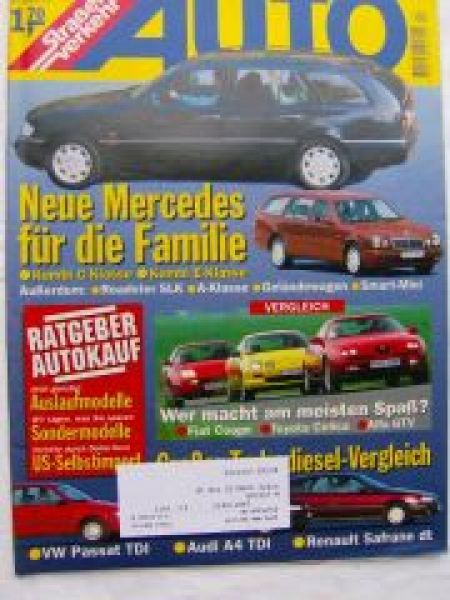 Auto Straßenverkehr 17/1995 Fiat Coupè vs. Toyota Celica vs. Alf