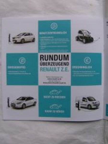Renault Elektrofahrzeuge Twizy,Fluence,Zoe,Kangoo Z.E.