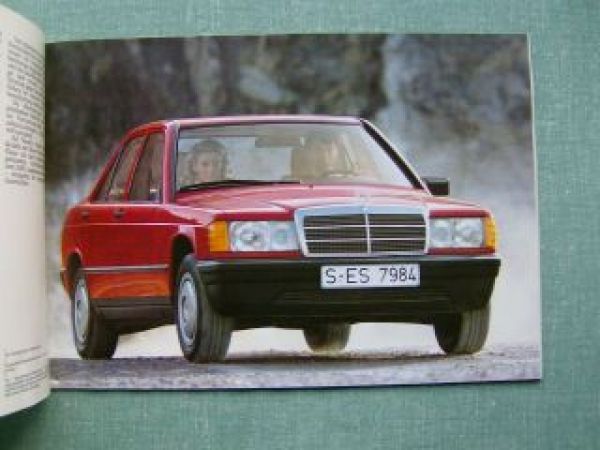 Mercedes Benz W201 190 190E Prospekt 1982