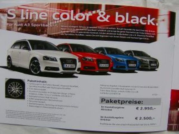 Audi A3 Sportback + A3 Cabriolet S line color&black