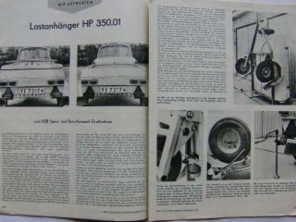 Der Deutsche Straßenverkehr 7/1974 Hänger HP 350,Polski Fiat 126