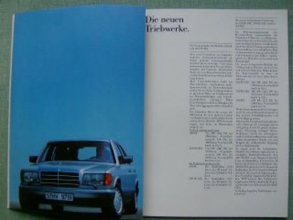 Mercedes Benz W126 260SE 300SE+L 420SE+L 500SE+L 560SEL 1985