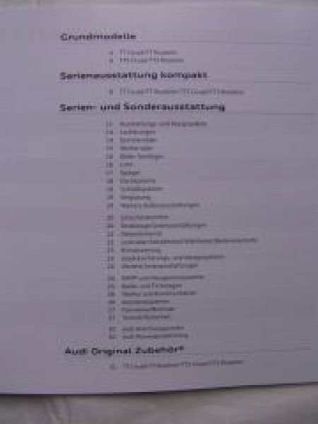 Audi TT +TTS Coupè +TT +S Roadster August 2012