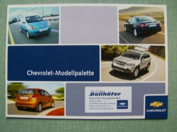 Chevrolet-Modellpalette Prospekt August 2006 NEU