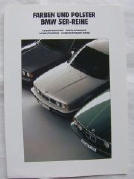 BMW 5er Reihe E34 Farben und Polster März 1990