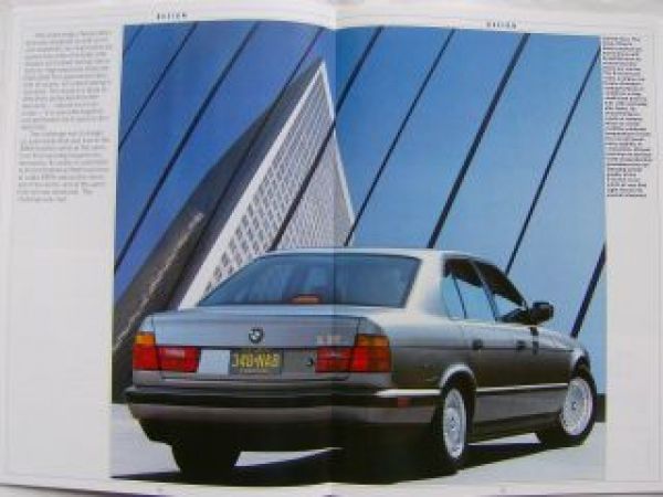 BMW 525i 535i E34 USA Prospekt September 1989 NEU