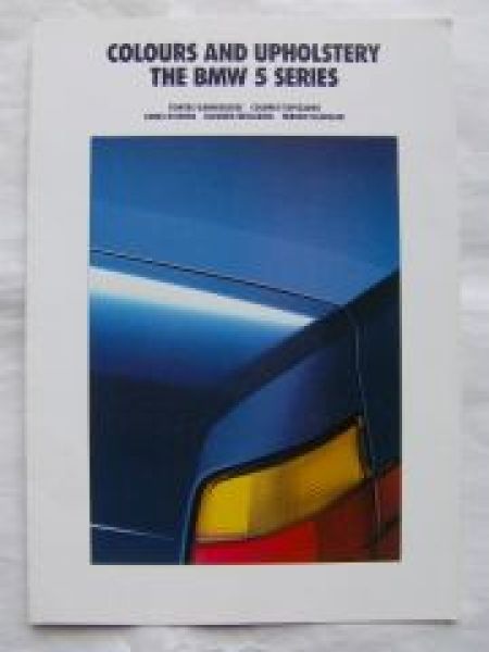 BMW 5 Series E34 Colours And Upholstery September 1991