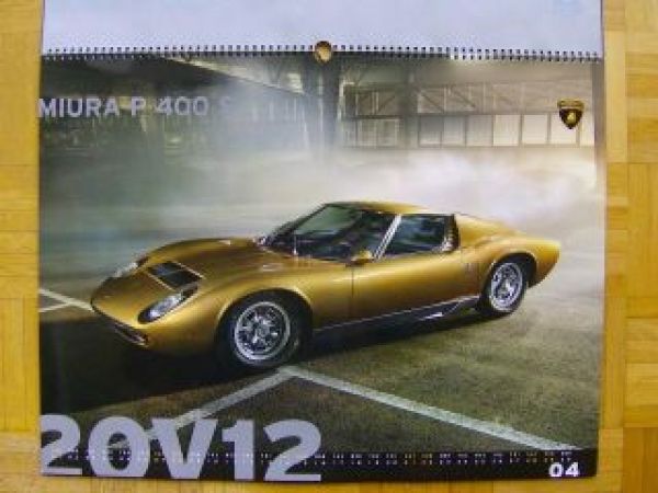 Lamborghini Kalender 2012 350GT,Miura P400 S,Countach