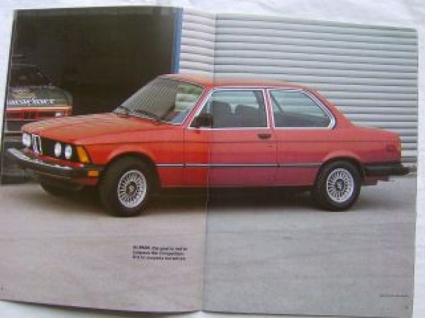 BMW 320i E21 USA Prospekt September 1982 Rarität