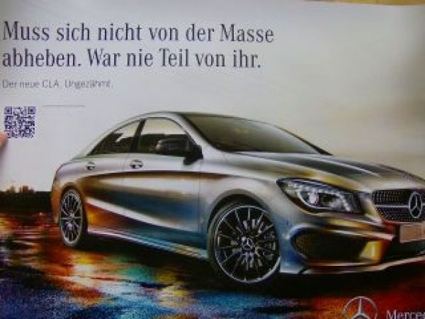 Mercedes Benz CLA C117 Poster 2013 NEU