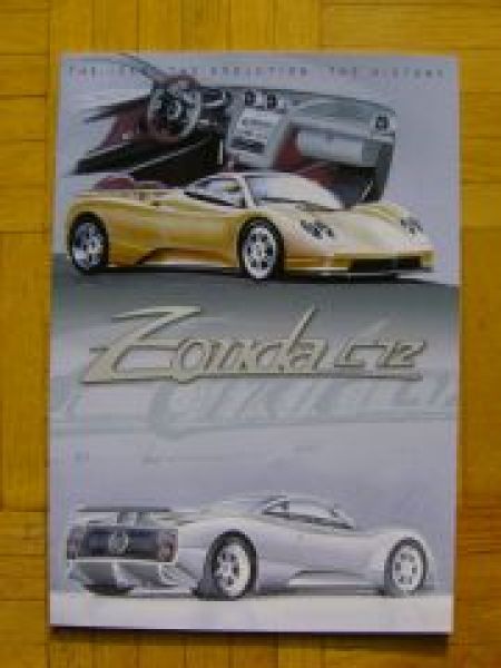 Pagani Zonda C12 Prospekt Englisch Rarität NEU