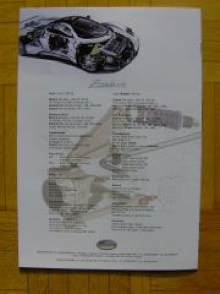 Pagani Zonda C12 Prospekt Englisch Rarität NEU