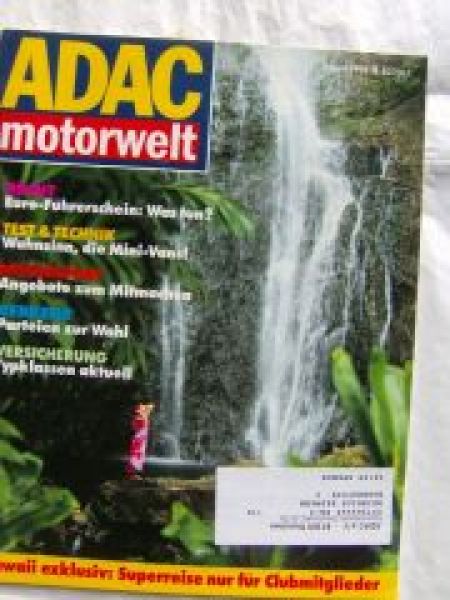 ADAC motorwelt 8/1998 Smart fortwo,Motorsport