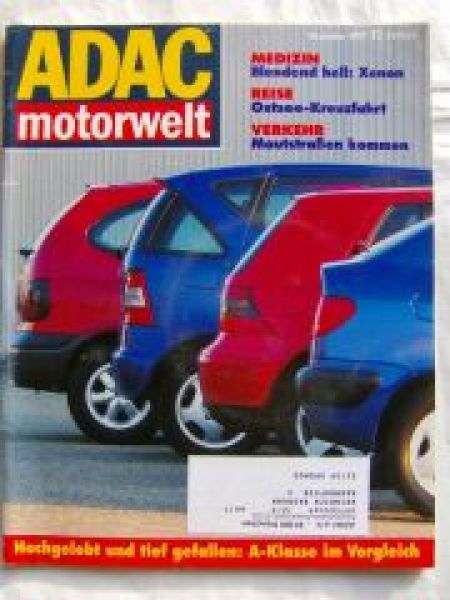 ADAC motorwelt 12/1997 A-Klasse BR168 vs. Golf vs. Xsara