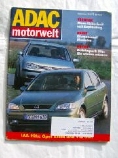 ADAC motorwelt 9/1997 VW Golf IV,Astra B,IAA Frankfurt