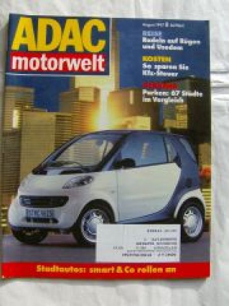 ADAC motorwelt 8/1997 BMW Z3 Coupè,Xsara,626,Zafira