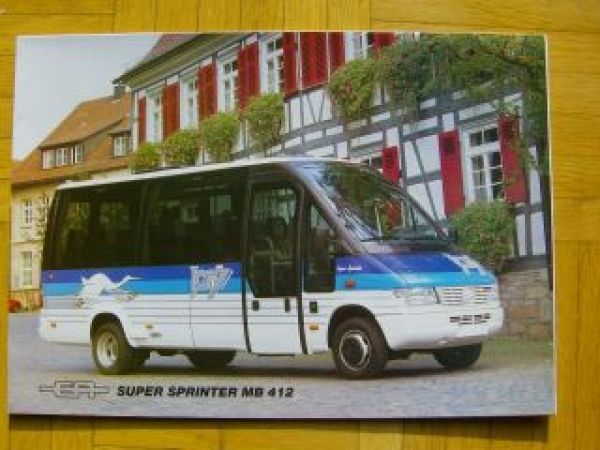 Ernst Auwärter Propekt Super Mercedes Sprinter 412 Prospekt 1998