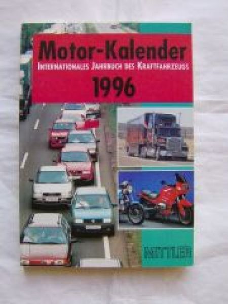 Mittler Motor-Kalender Internationales Jahrbuch des KFZ 1996