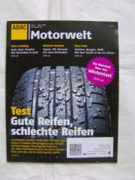 ADAC motorwelt 3/2010 Opel Meriva,Audi A8,Citroen DS3