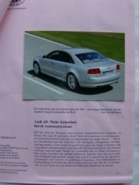 Audi A8 Typ4E Presseinformation 2007