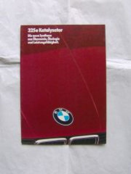BMW 325e Katalysator E30 Prospekt März 1985 Rarität