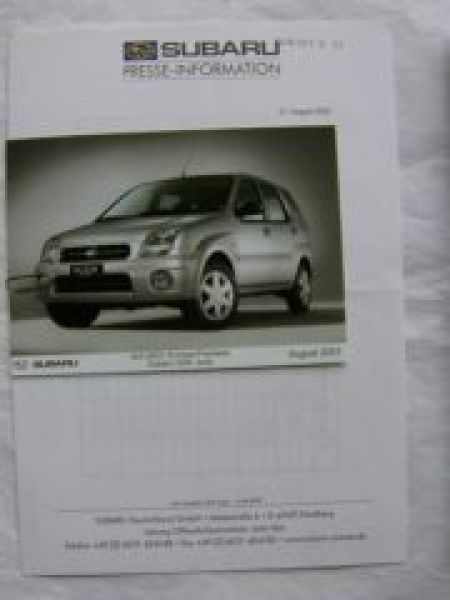 Suzuki G3X Justy August 2003 IAA Premiere Foto