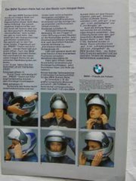 BMW System-Helm Prospekt Februar 1981 Rarität