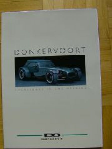 Donkervoort D8 Sport Prospekt +Preisliste