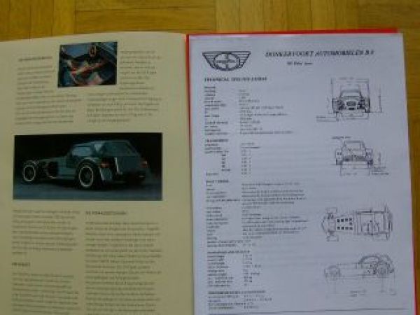 Donkervoort D8 Sport Prospekt +Preisliste