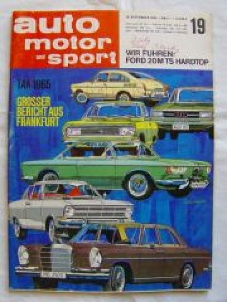 ams 19/1965 IAA 1965,Ford 20 M TS Hardtop,