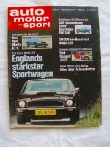 ams 23/1975 BMW 525 E12 Dauertest,Renault 30TS,