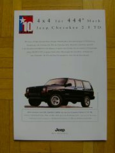 Jeep Cherokee 2.5TD Prospekt 10/1997 NEU