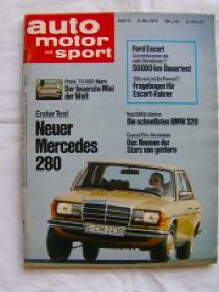 ams 10/1976 Mercedes Benz 280 W123,Mini,BMW Alpina 320 E21,