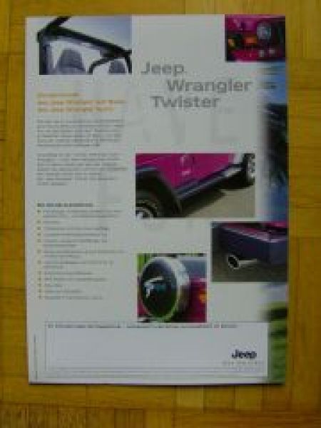 Jeep Wrangler Twister Propekt Rarität NEU 6/1997