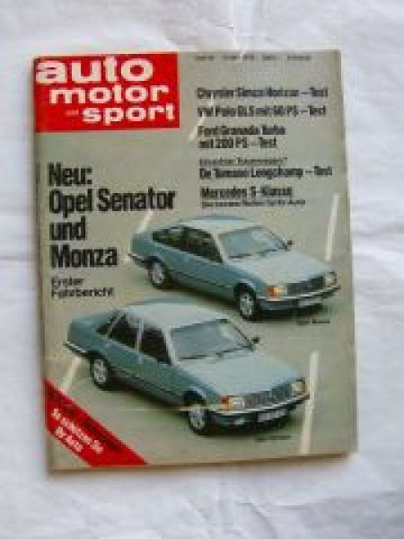 ams 10/1978 Chrysler Simca Horizo,VW Polo GLS, Ford Granada