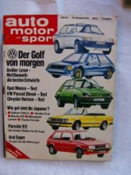 ams 22/1978 Opel Monza, VW Passat Diesel, Chrysler Horizon,