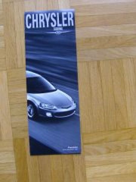 Chrysler Sebring Prospekt +Preisliste 9/2001 NEU