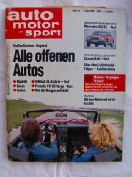 ams 10/1980 Citroen GSA,Mercedes 380SE W126,